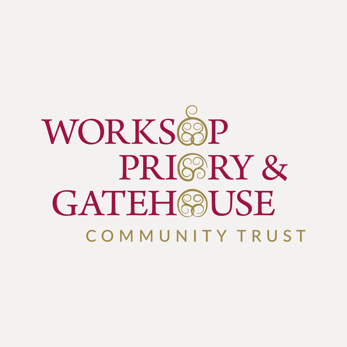 Identity for Worksop Priory & Gatehouse Community Trust, WP&GCT logo