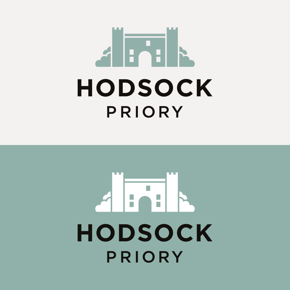 Identity for Hodsock Priory, Hodsock Priory logo