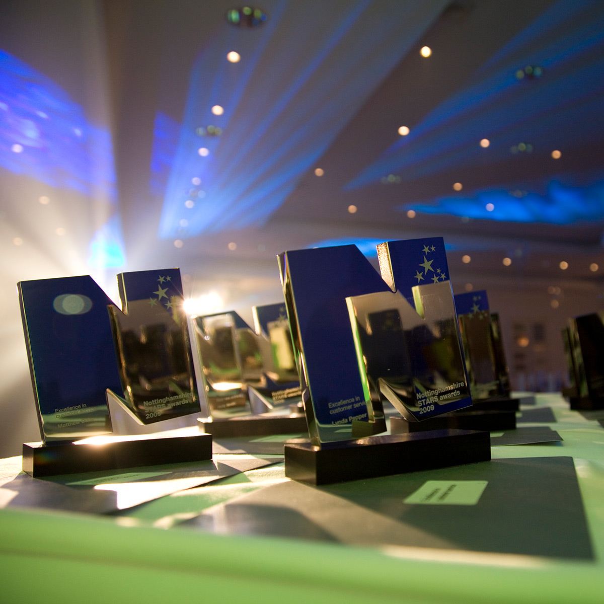 Experience Nottinghamshire Stars Awards event trophies