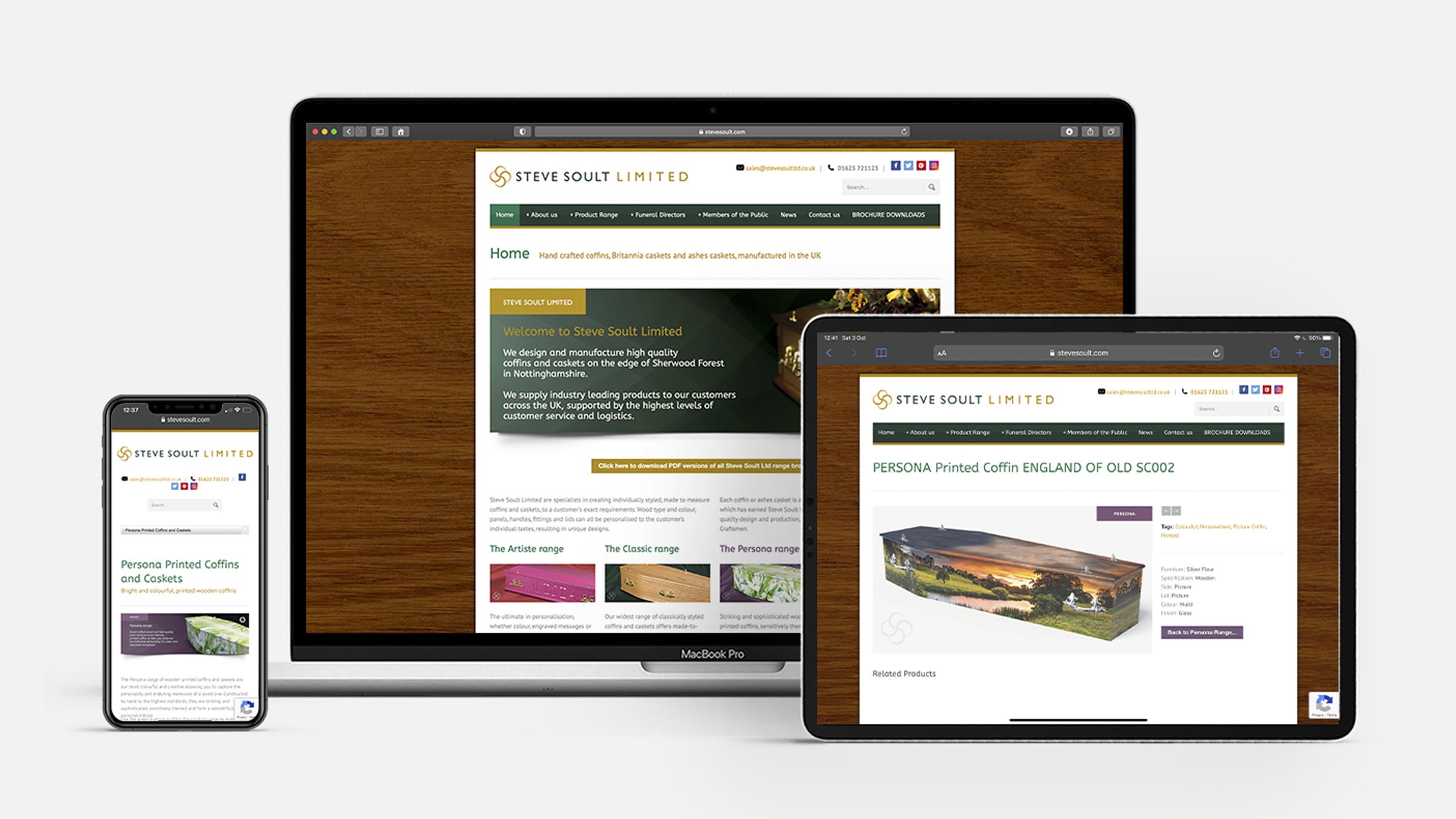 Steve Soult Limited responsive website